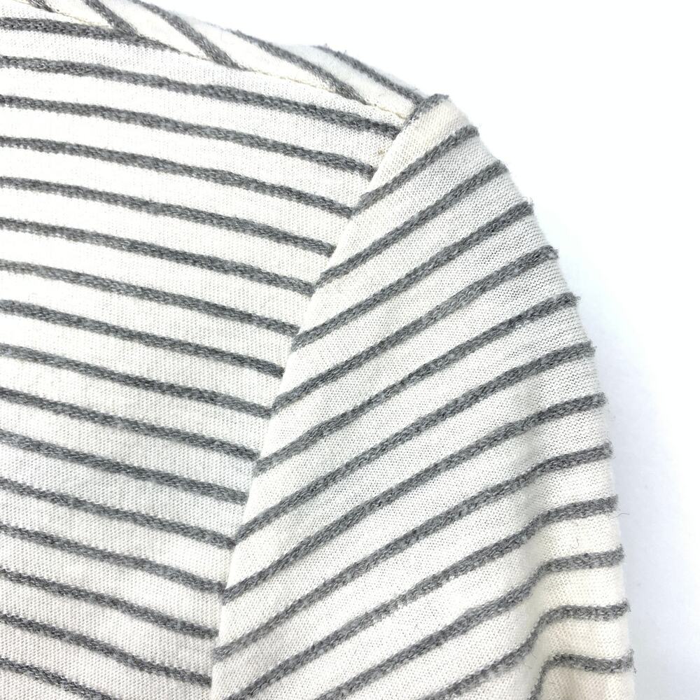 Anthropologie Top Saturday Sunday XS Gray Tunic Lightweight Stripes Long Sleeve - Picture 5 of 7